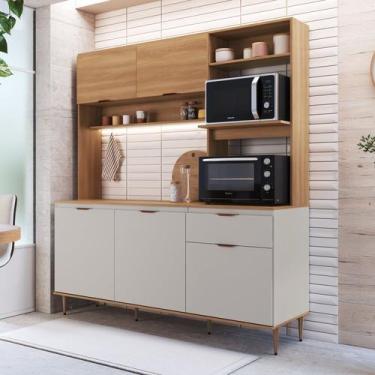 Imagem de Cozinha Compacta 180cm com Tampo e Espaço para Forno e Microondas 5 Po