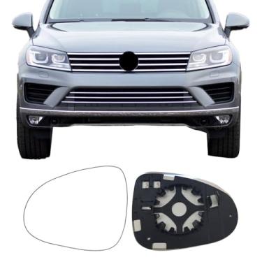 Imagem de Vidro de substituição do espelho do lado do motorista para Volkswagen VW Touareg 2011-2017, placa traseira aquecida para vidro retrovisor esquerdo para Volkswagen VW Touareg 2011 2012 2013 2014 2015