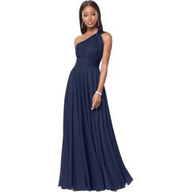 Imagem de Vestido de dama de honra Deamify One Shoulder, espartilho de chiffon, 