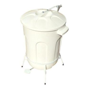 Imagem de Lixeira 100l Com Pedal E Armação De Ferro Resistente - Higipack