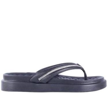 Imagem de Chinelo Feminino Moleca com Aplicações de Brilho 5554,101 Preto-Feminino