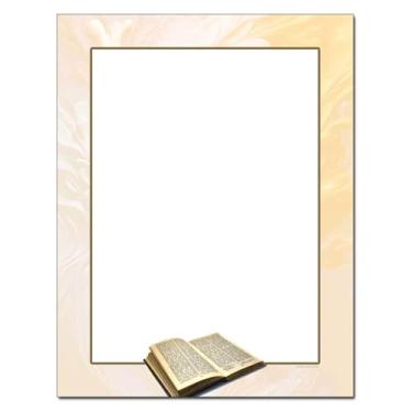 Imagem de Papel timbrado religioso da Bíblia para impressora a laser e jato de tinta - 100 folhas