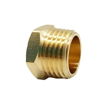 Imagem de AQUADIAI 1 peça soquete de rosca hexagonal externa de latão encaixe 3/4 NPT macho