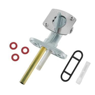 Imagem de HQRNYP Válvula Petcock do tanque de combustível, válvula de desligamento de combustível Petcock, interruptor de desligamento do tanque de gás com gaxeta, acessórios para motocicletas, conjunto de