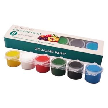 Imagem de Angels Craft Conjunto de tinta guache de 6 cores - 15 ml cada - à base de água, não tóxica, vibrante, acabamento opaco fosco - perfeito para pintar e colorir e desenhar