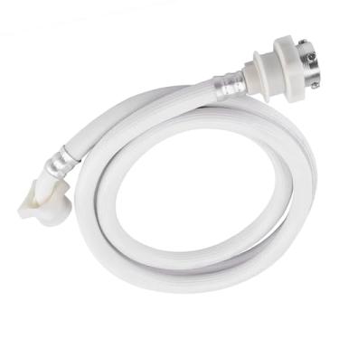 Imagem de Mangueira de entrada de água para máquina de lavar automática, PVC, flexível, fácil instalação, 2 m branca (2 metros)