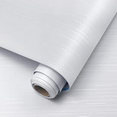 Imagem de Papel de parede de prata Papel de parede de papel de parede de papel de parede de linho autoadesivo de alta luz para paredes armários para quarto, sala de estar