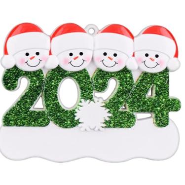 Imagem de Enfeites de Natal para Família,Família de Enfeites de Natal | Lembrança de enfeites decorativos para pendurar,Enfeites de Natal de resina, enfeite de de neve, decoração familiar para casa