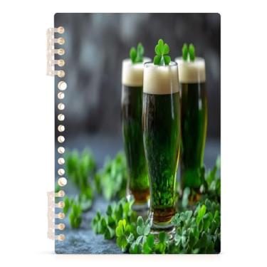 Imagem de Burbuja Caderno St. Patrick Beer, papel pautado universitário A5 com 60 folhas, fichário para escritório, 1 pacote