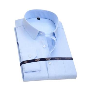 Imagem de Camisas Sociais Masculinas De Manga Longa Clássicas Para Escritório Em