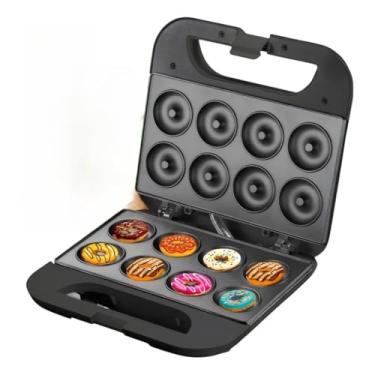 Imagem de Máquina de Donuts Bivolt 110V/220V Preta - Cozimento Rápido, Ideal para Rosquinhas Caseiras, Fácil de Usar e Limpar, Perfeita para Casa e Festas (Preto,220V)