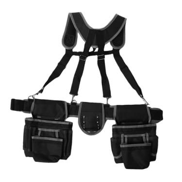 Imagem de Luocute Organizadores de Cintos de Ferramentas, Bolsa Ajustável de Tecido Oxford Com Suspensórios e Vários Bolsos, Cintos de Ferramentas para Carpinteiros, Eletricistas, Trabalhadores