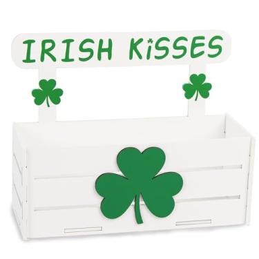 Imagem de Tkifoda Tigela de doces do dia de São Patrício, suportes de pratos de madeira para doces, tigela de servir de madeira, utensílios de mesa para mesa, decoração de casa de festa do dia de São Patrício