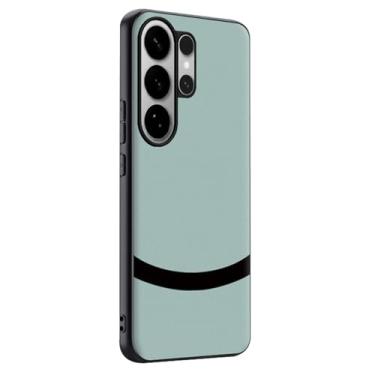 Imagem de LTLMYDAM Capa de couro para Samsung Galaxy S26 Ultra/S26 Plus/S26, capa de proteção contra quedas minimalista e antiderrapante com bloco de cores, verde, S26 Ultra