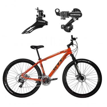Imagem de Bicicleta Aro 29 Gti Roma 21v Freio Disco Câmbios Shimano Garfo Suspensão - Laranja Tam.17