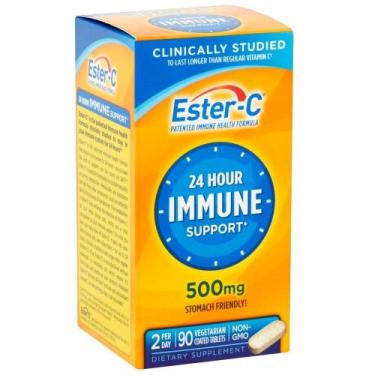Imagem de Comprimidos de Ester-C Vitamina C 500mg 90 unidades Pacote com 3