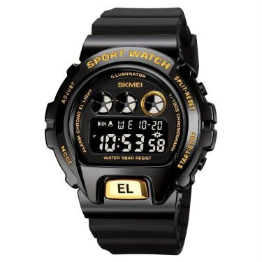 Imagem de Relógio Multifuncional Skmei, Esportivo à Prova D'água Com Luz Luminosa Preto