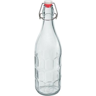 Imagem de Garrafa Home&co Transparente Hermética água Vidro 1l 32x8x8