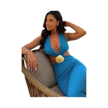 Imagem de Vestido De Festa Elegante Feminino Com Decote V Profundo, Sem Costas, 