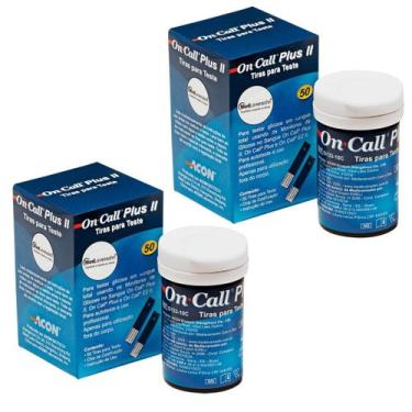 Imagem de Tiras Reagentes Medidor Glicemia Diabetes On Call Plus II com 100 Unid