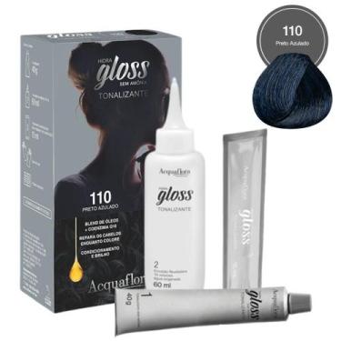 Imagem de Tonalizante Acquaflora Hidra Gloss 110 Preto Azulado