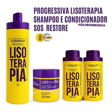 Imagem de Kit Exclusivo 4 produtos Lisoterapia Progressiva Shampoo, Condicionado