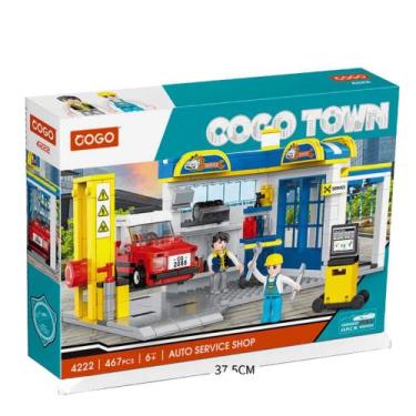 Imagem de Blocos de Montar Coleção Auto Service Shop 467 pçs 4222 - COGO Dorémi
