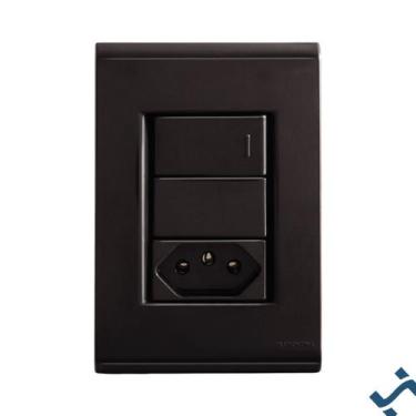 Imagem de Conjunto 42 com 1 Interruptor Simples 10 A 250 V e 1 Tomada 2P+T 10 A 