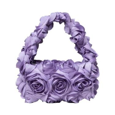Imagem de Bolsa Feminina Pequena Rosa - Bolsa de Festa Elegante e Fofa para Casa