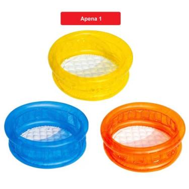 Imagem de Piscina Inflavel Infantil 26 litros 3 cores + kit raparo - Belfix, Azu