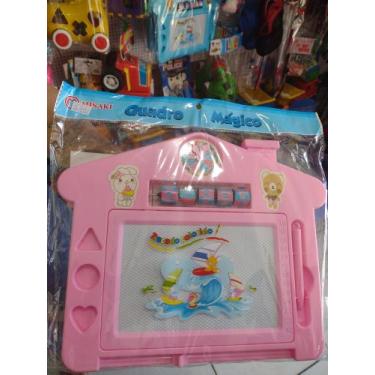 Imagem de Lousa Mágica Infantil Casinha C/ Caneta 27cm X 31cm Grande - D'Valia S
