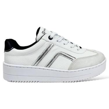 Imagem de Tênis Ramarim Plataforma Casual 91103 Branco/Ice/Prata, Branco, 37