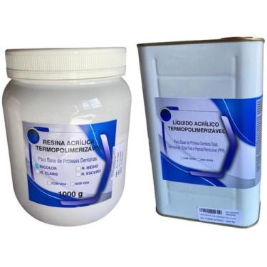 Imagem de Resina Acrilica Termopolimerizavel Incolor 1 Kg + 1 Lt - WL ODONTO