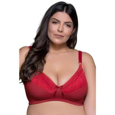 Imagem de Sutiã com Renda Bruvi 1570 Plus Size - BR Lingerie, Rubi, 48