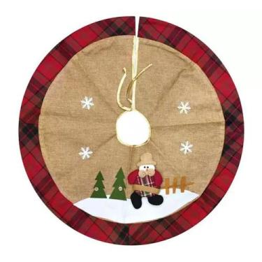 Imagem de Saia Para Árvore de Natal Temática Boneco De Neve 68cm - Genérico