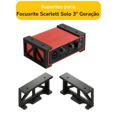 Imagem de Suporte Fixar Mesa Interface Audio Focusrite Scarlett Solo 3 Geração -