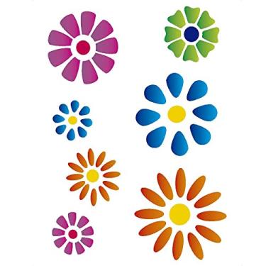 Imagem de Stencil de Acetato para Pintura OPA Simples 15 x 20 cm - 298 Flores Diversas