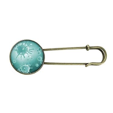 Imagem de Criatura Cell Picture Microscópio Padrão Retro Metal Broche Pin Clip Joias