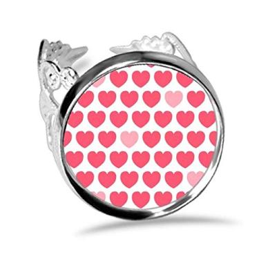 Imagem de Dia dos Namorados Rosa Vermelho Coração Manchas Anel Ajustável Amor Casamento Noivado