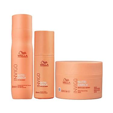 Imagem de Kit Wella Professionals Invigo Nutri Enrich - Shampoo 250 ml + Máscara 150 ml + Leave-in 150 ml