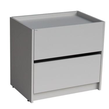 Imagem de Mesa De Cabeceira 2 Gavetas 600 X 550 X 400 Beton Matt - Kolla Mobilia