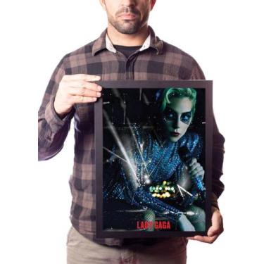 Imagem de Pôster Na Moldura Lady Gaga Quadro Rainha Do Pop Foto - Fanarte
