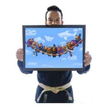 Imagem de Quadro Jiu Jitsu Faixas Passaros Graduação Arte Marcial - Fanarte