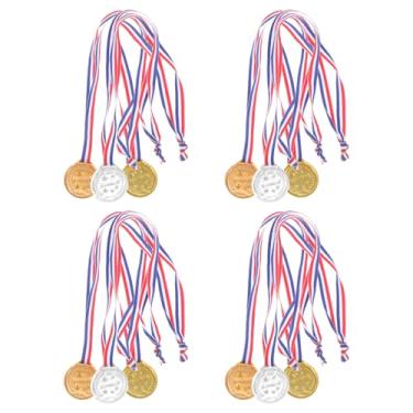 Imagem de Toyvian 12 Peças De Medalhas De Premiação Meninos E Medalhas De Futebol Troféus De Plástico Decorações Versáteis Festas Dias Esportivos