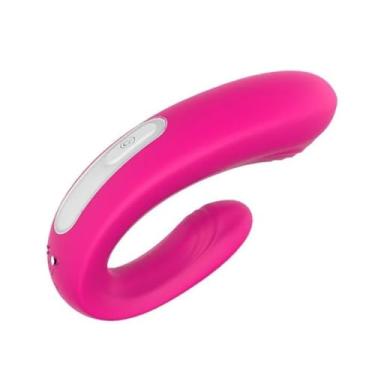 Imagem de Vibrador Casal 9 Modos De Vibração Brinquedo Sexual Anatômico em Silicone Recarregável [PINK]