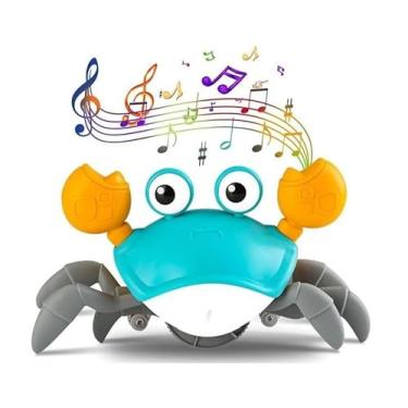 Imagem de Caranguejo Fujão Sensorial Brinquedo Bebê Infantil Música Tummy Time