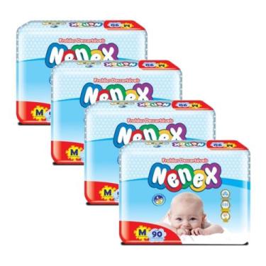 Imagem de Fralda Nenex 4 Pacotes Tamanho M - 360 Fraldas