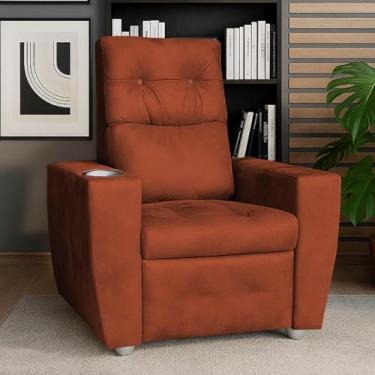 Imagem de Poltrona Idoso Reclinável 3 Posições Magazine TerraCota