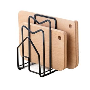 Imagem de GAORUIFENG Rack de armazenamento de cozinha, suporte de prateleira, multicamadas, economia de espaço, tábua de corte rusoof, organizador de cozinha, suporte de tampa de panela, prateleiras de