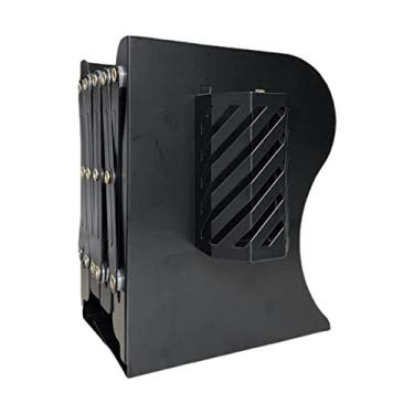 Imagem de Classificadores de arquivos preto branco decorativo ajustável metal ferro suporte antiderrapante (cor: Rosa) (preto)